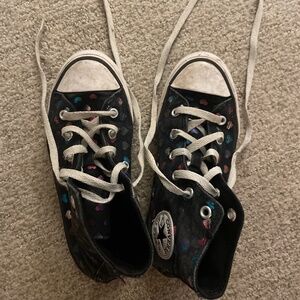 Kids Converse Rainbow Metallic Hearts